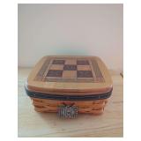 Longaberger Handwoven Basket with Lid and Accessories