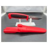 Moraknil Basic 511 (C) Red and Black Knife with Sheath