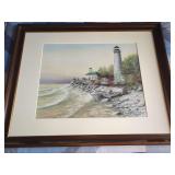 Framed Limited Edition Print of 'The Lighthouse' by Fred Thrasher
