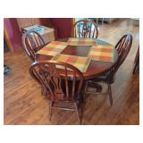 Dining Table with Four Chairs and Placemats