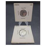 Two 1955-D Roosevelt Dimes