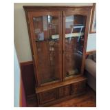 Henry Rifle Display Cabinet with Under Cabinet Storage and Light