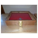 S & D & T Quality Wood Products Display Case with Key