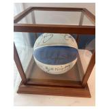 Tubby Smith Signed Kentucky Wildcats Basketball, Bill Keightley autograph, plus others in Display Case