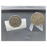 1964 and 1969 Kennedy Half Dollar Coins