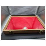 Wooden Display Case with Lock and Key