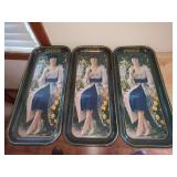 Set of Three Coca-Cola Serving Trays