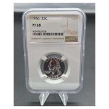 1956 25C Washington Quarter, NGC PF68