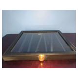 Display Case with Interior Dividers and Glass Top