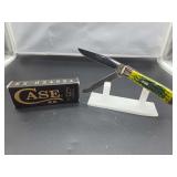 Case XX Green Apple Bone Peach Seed Jig Trapper Pocket Knife
