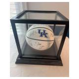 2015 Kentucky Wildcats Signed Basketball in Display Case