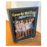 Framed 1961 Sports Review Basketball Issue with Autographs