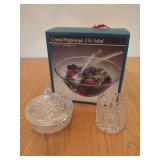 Indiana Glass Crystal Happenings Salad Set