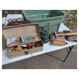 Toolbox, Coleman Lantern, and Tool Belts