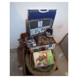 Quickpump Rechargeable Pump, No Trespassing Sign, Hunting Apparel, and 180s Ear Warmers