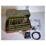 Fishing Tackle Box with Accessories and Humminbird Mount
