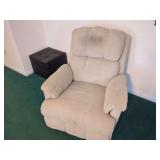 Upholstered Recliner with Footrest and Ottoman
