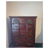 Wood Chest of Drawers with Shell Motif