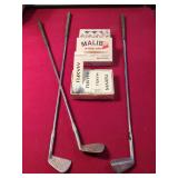 Golf Clubs and Maxfli and Malibu Golf Balls