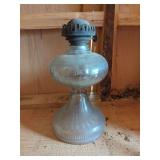 Clear Glass Oil Lamp with Metal Burner