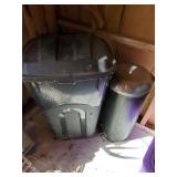 Two Assorted Trash Receptacles