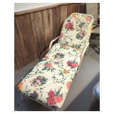 Outdoor Lounge Chair with Floral Cushion