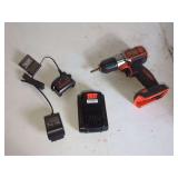 Black and Decker 18V Cordless Drill with Battery and Charger