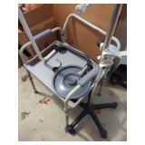 Equate Shower Chair with Stay Safe Medical Care IV Stand