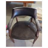 Upholstered Armchair with Nailhead Trim