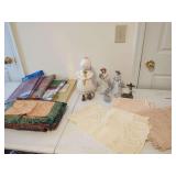 Figurines, Linens, and Tablecloths