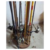 Fishing Rod Collection with Display Stand