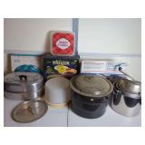 Kitchenware Assortment: Cookware, Harvest Maid Dehydrator, and Accessories