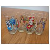 The Chipmunks and The Chipettes 1985 Glass Set