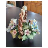 Capodimonte Porcelain Floral Basket