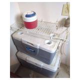 Igloo Round Cooler and Two Coleman Xtreme Coolers