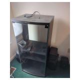 Kenwood Glass Door Storage Cabinet with Audio Components