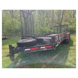 L15A- 18 FT FLAT FLOOR TRAILER (HAS TITLE)