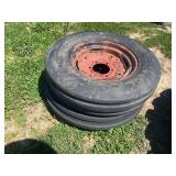 L7- (2) FRONT TRACTOR TIRES WITH RIMS