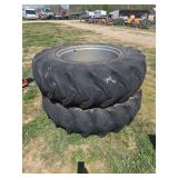 L4- SET OF 20.8- 38 TIRES AND RIMS