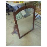 Standing Framed Mirror with Wood Surround
