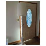 Painted Wood Floor Lamp with Shade