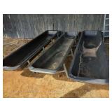 Three Livestock Feed Bunks