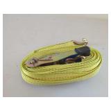27' Ratchet Tie-Down Strap with J-Hooks and 10000LB Break Strength