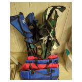 National Bank Folding Chairs and Framed Bird Print