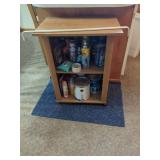 Rolling Wood Kitchen Island Cabinet