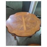 Cabriole Leg Side Table with Inlaid Top