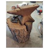 Forging Anvil with Wood Stand