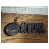 Cast Iron Skillet and Cornbread Pan