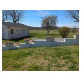 Concrete Planter with Floral Arrangement