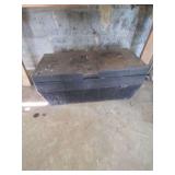 Plastic Storage Box with Contents